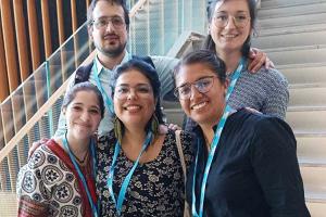 El Dr. Bruno Vargas, Dra. Fátima Rodríguez, Psic. Erika Valtierra, Dra. Doris Altúzar y Dra. Ariwame Jiménez en el congreso TUFH 2022