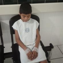 Meynor durante su tratamiento.